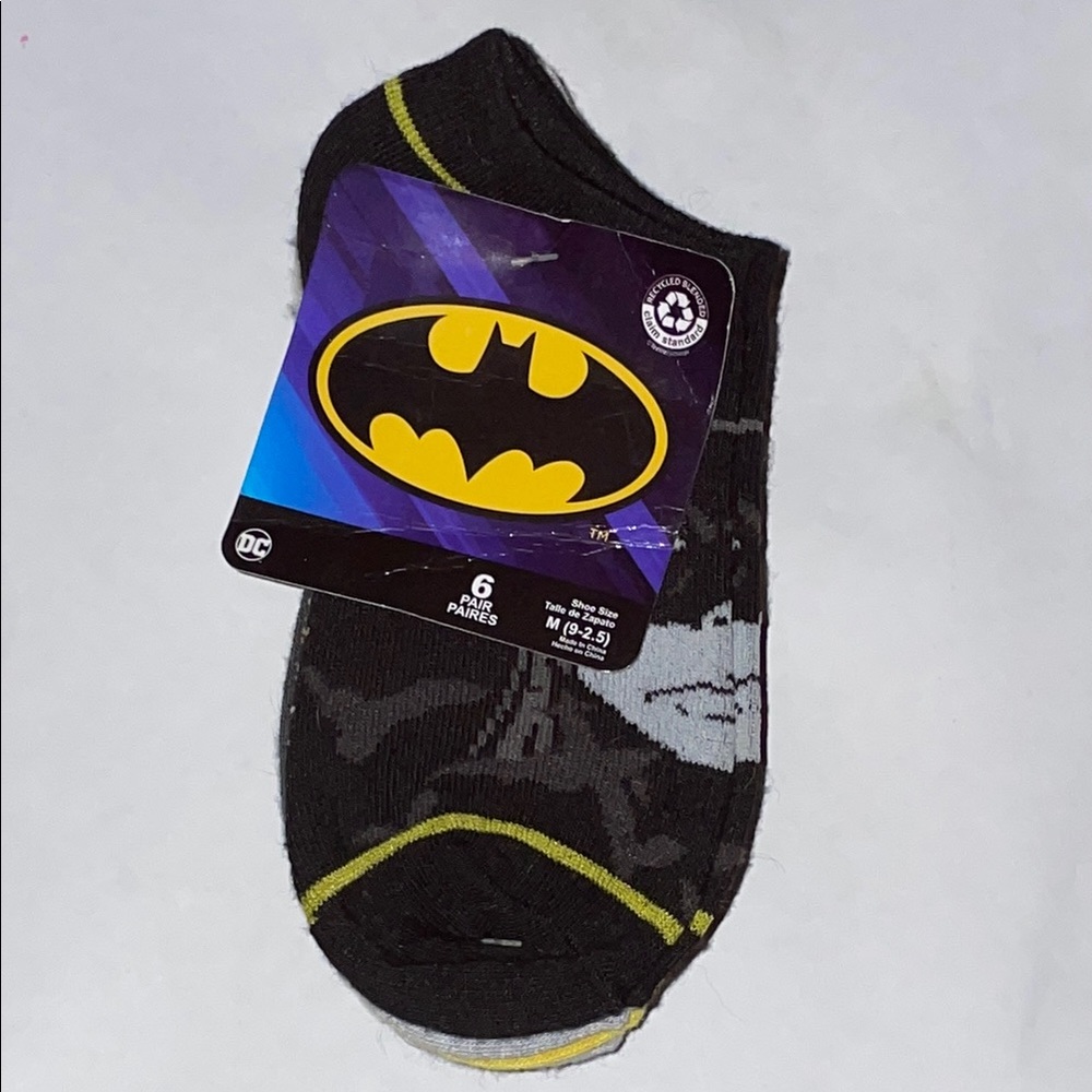 (M) boys Batman Casual Socks with Iconic Logo